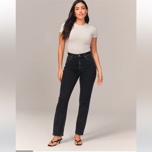Abercrombie Ankle Straight Ultra High Rise Jean